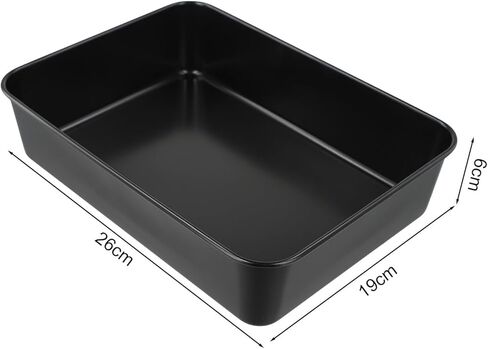 Non-Stick Baking Sheet Pan for Oven, 26x19x6cm Carbon Steel Tray with Deep Design to Prevent Spills, Round Corners for Easy Cleaning, Compatible with Dishwasher in Kuwait
