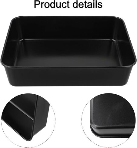 Non-Stick Baking Sheet Pan for Oven, 26x19x6cm Carbon Steel Tray with Deep Design to Prevent Spills, Round Corners for Easy Cleaning, Compatible with Dishwasher in Kuwait