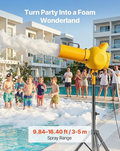 آلة رغوة VEVOR، آلة حفلات مدفع رغوة الرش المحمولة، مدفع فقاعات مع مروحة وهيكل مثلث، صانع رغاوي كثيفة للتجمعات والفناء الخلفي والاحتفالات والحفلات، إخراج رغاوي مستمر in Saudi Arabia