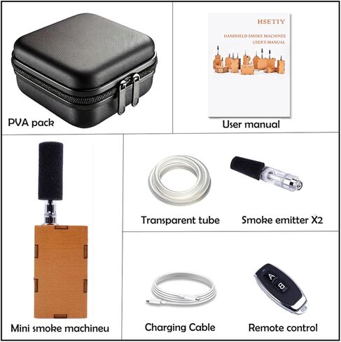 Professional Stage Smoke Machine with Wooden Housing and Foam Head – Safe for Indoor/Outdoor Use, Suitable for Photography, Theater, Halloween Special Effects in Kuwait