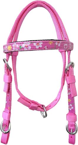 المهر حجم النايلون Headstall ومجموعة طوق الثدي مع لهجة الشريط زهرة in Kuwait