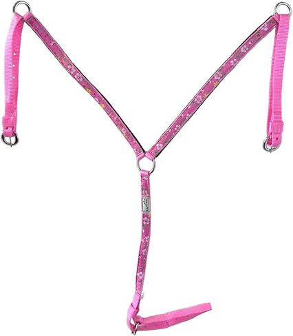 المهر حجم النايلون Headstall ومجموعة طوق الثدي مع لهجة الشريط زهرة in Kuwait