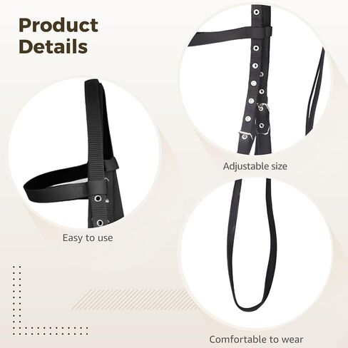 Varku Horse Bridle, Large Size, Black Nylon, Adjustable Headstall, Long-Lasting Heavy Duty Double Buckle, Comfortable Fit, Secure Stitching, Tool-Free Bit Change for Horses Over 4.27 Feet Tall in Kuwait