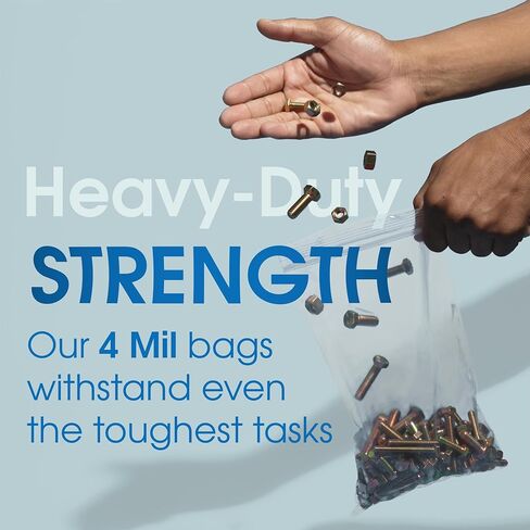 Spartan Industrial - 13" X 18" (100 Count) 4 Mil Thick Clear Reclosable Zip Plastic Poly Bags with Resealable Lock Seal Zipper - Heavy Duty and Durable in Kuwait