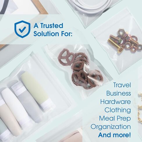 Spartan Industrial - 13" X 18" (100 Count) 4 Mil Thick Clear Reclosable Zip Plastic Poly Bags with Resealable Lock Seal Zipper - Heavy Duty and Durable in Kuwait