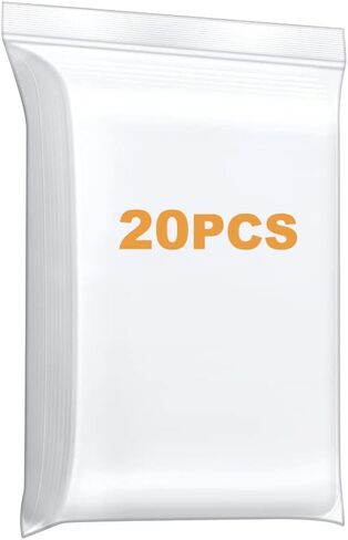 7 x 9 inches Thick 5 Mil Clear Zip Plastic Bags Lock Reclosable Poly Bag Seal Storage Bags With Zipper for Cards Envelopes Snacks Heavy-Duty 20Pack in Kuwait