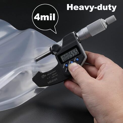 7 x 9 inches Thick 5 Mil Clear Zip Plastic Bags Lock Reclosable Poly Bag Seal Storage Bags With Zipper for Cards Envelopes Snacks Heavy-Duty 20Pack in Kuwait