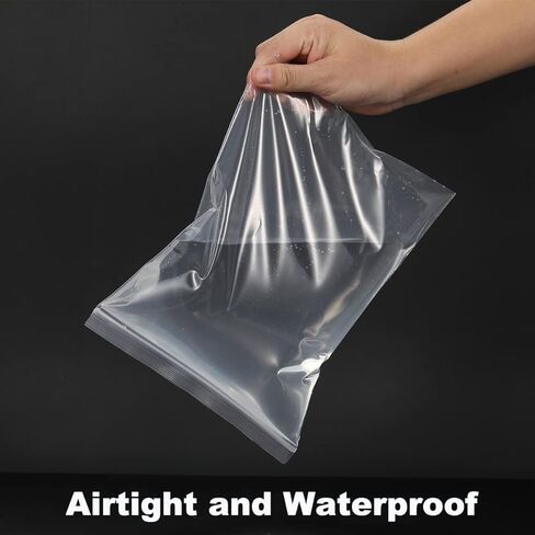 7 x 9 inches Thick 5 Mil Clear Zip Plastic Bags Lock Reclosable Poly Bag Seal Storage Bags With Zipper for Cards Envelopes Snacks Heavy-Duty 20Pack in Kuwait