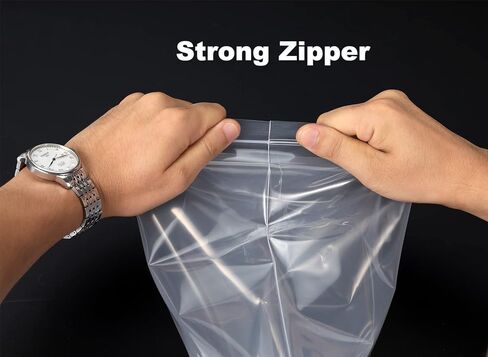 7 x 9 inches Thick 5 Mil Clear Zip Plastic Bags Lock Reclosable Poly Bag Seal Storage Bags With Zipper for Cards Envelopes Snacks Heavy-Duty 20Pack in Kuwait