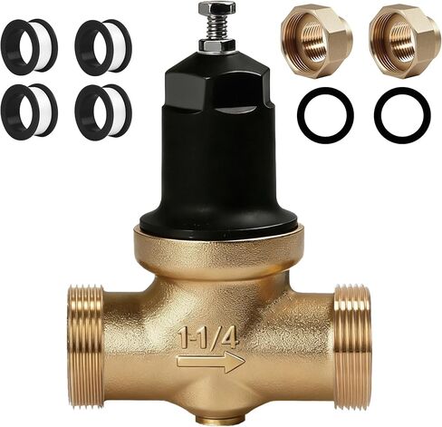 صمام تخفيض الضغط 1-1/4 بوصة 114-NR3XL، مع وصلة NPT لأنبوب لولبة داخلي مزدوج، مناسب لصمامات تقليل الضغط NR3XLDULU مقاس 1-1/4 بوصة، ويأتي مع شاشة من الفولاذ المقاوم للصدأ وحشيتين in Kuwait