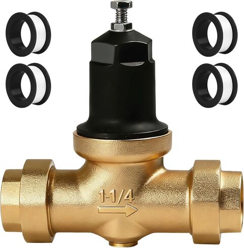 صمام تخفيض الضغط 1-1/4 بوصة 114-NR3XL، مع وصلة NPT لأنبوب لولبة داخلي مزدوج، مناسب لصمامات تقليل الضغط NR3XLDULU مقاس 1-1/4 بوصة، ويأتي مع شاشة من الفولاذ المقاوم للصدأ وحشيتين in Kuwait