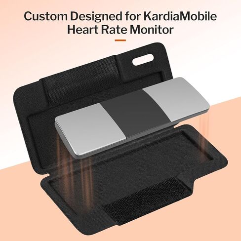 حافظة مراقبة القلب من SARLAR لجهاز Alivecor KardiaMobile 6L/6L Max/1-Lead Models، جراب صلب EVA ممتاز مع حلقة تسلق وحبل قصير، حافظة شاشة KardiaMobile EKG/شخصية مع سهولة الوصول - أسود in Saudi Arabia