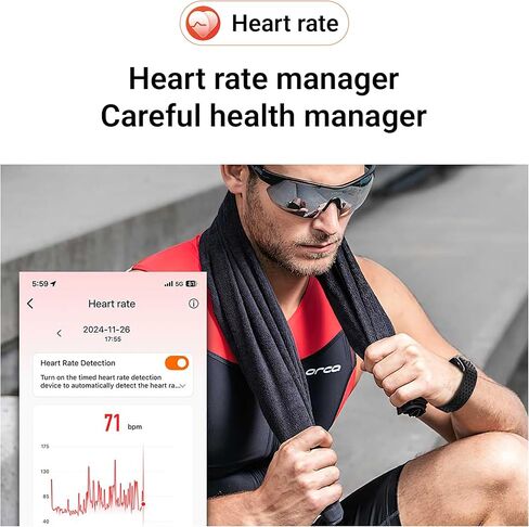 جهاز تتبع اللياقة البدنية الذكي H59 Max، سوار من النايلون الأسود، ساعة نشاط مقاومة للماء IP68 مع مراقب معدل ضربات القلب، تتبع النوم، شاشة 0.96 بوصة، أوضاع رياضية متعددة in Kuwait