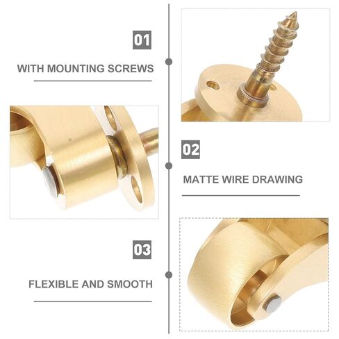 Casters Furniture Wheels Caster Brass Wheel Universal Rotation Stem Sofa Duty Heavy 360 Degree Trunk Box Swivel Chair Screw in Saudi Arabia