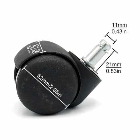 5 Pieces Mute The Pulley Wheel Casters for Office Chairs Computer Chair Mute Fatty Casters in Saudi Arabia