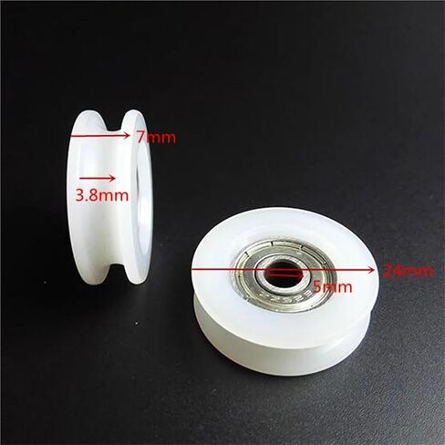 4pcs Wheel Roller U Groove Nylon Round Pulley Ball Bearing for Door Windows Shower Pulleys Drawer in Saudi Arabia