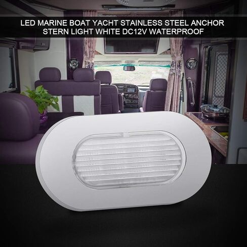 12V 2835SMD LED Stern Light, Stainless Steel Boat Transom Lamp, Blue, Durable Waterproof - Energy Saving, Easy Installation, Ideal for RV Marine Trailer in Saudi Arabia