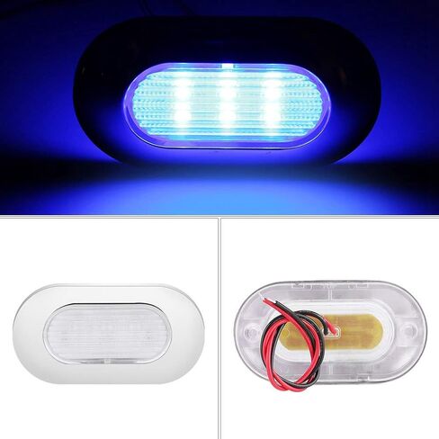 12V 2835SMD LED Stern Light, Stainless Steel Boat Transom Lamp, Blue, Durable Waterproof - Energy Saving, Easy Installation, Ideal for RV Marine Trailer in Saudi Arabia