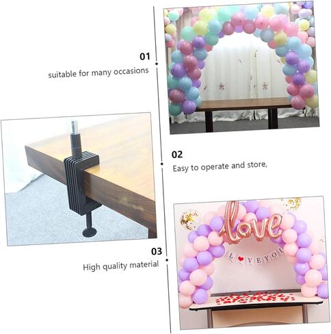 HEMOTON Table Balloon Arch Kit with 10 Poles, 25 Rings, and 2 Clips – Portable Balloon Stand for Wedding, Birthday, Graduation, and Shower Party Decorations in Saudi Arabia