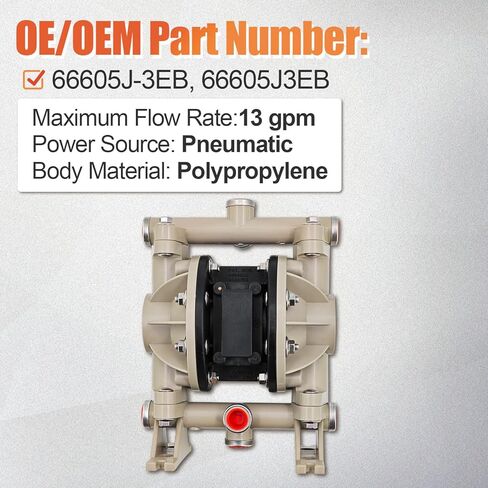 66605J-3EB 1/2 Inch Plastic Diaphragm Pump Compatible with Ingersoll Rand ARO Air Compressor 66605J3EB in Saudi Arabia