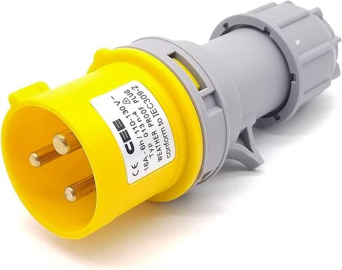 IEC60309 16A 3 دبوس 110 فولت-130 فولت 50/60 هرتز 3P 4h 2P + E IP67 موصل سالب (قابس صناعي ذكر) in Kuwait