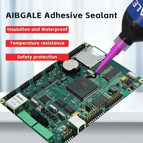 مانع تسرب لاصق من السيليكون بنسبة 100% من RTV، مانع تسرب عازل أسود، سدادة سيليكون مقاومة للماء للسيارات للزجاج الأمامي، والأبواب، ولوحات الدوائر، وأجهزة الاستشعار - 1.06 أونصة، مقاوم للحبر، غير موصل in Kuwait