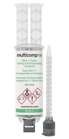 Electronic Potting Compound, 2-Part Epoxy, 25ml, 26.2g, Dual Syringe, Black in Saudi Arabia