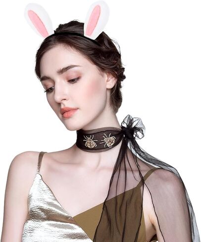 EXCEART Mini Bunny Ears Rabbit Ear Headwear 20pcs DIY Crafts for Hair Clips Headband Hair Ties Scrapbooking DIY Craft Christmas Party Supplies in Kuwait