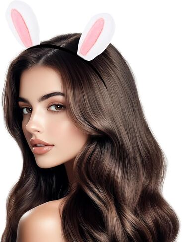 EXCEART Mini Bunny Ears Rabbit Ear Headwear 20pcs DIY Crafts for Hair Clips Headband Hair Ties Scrapbooking DIY Craft Christmas Party Supplies in Kuwait