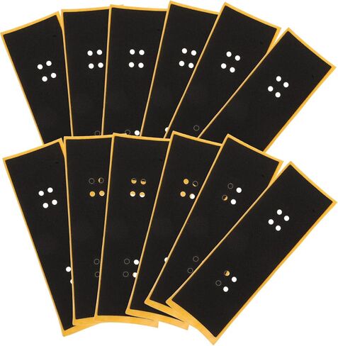 SUPVOX 12 Pcs Fingerboard Grip Tape: Perforated Foam Grip Stickers for Finger Skateboard Decks - 38x110mm with 8 Holes - Strong Adhesive Replacements in Saudi Arabia
