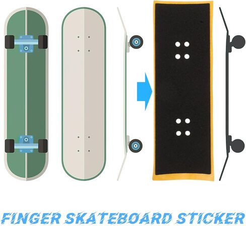 SUPVOX 12 Pcs Fingerboard Grip Tape: Perforated Foam Grip Stickers for Finger Skateboard Decks - 38x110mm with 8 Holes - Strong Adhesive Replacements in Saudi Arabia