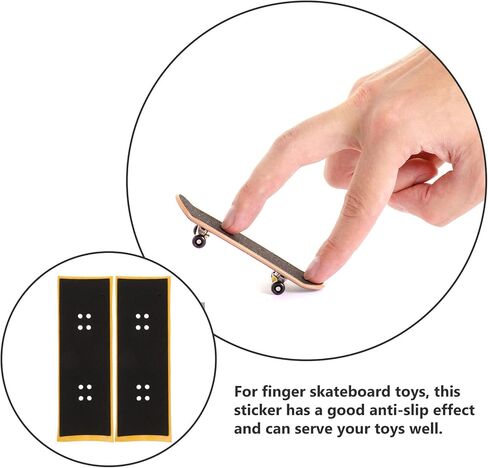 SUPVOX 12 Pcs Fingerboard Grip Tape: Perforated Foam Grip Stickers for Finger Skateboard Decks - 38x110mm with 8 Holes - Strong Adhesive Replacements in Saudi Arabia