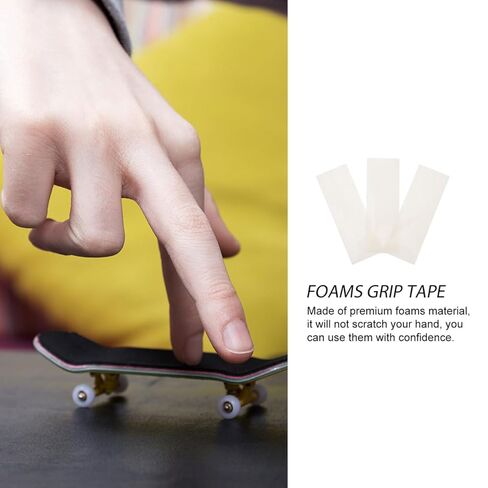 balacoo 3-Pack Self-Adhesive Fingerboard Tape Transparent Foam Grip Pads for Mini Skateboards Non-Slip Cushioning Replacement Stickers for Finger Skateboards in Saudi Arabia