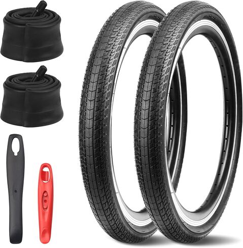 20/24/26x 1.75 Mountain Bike Tire Set,2 Pack Bike Tire Replacement Kit with AV35mm Inner Tubes Valve and Bike Tire Levers,for Mountain Bike/BMX/E Bike/Kids Bike in Saudi Arabia