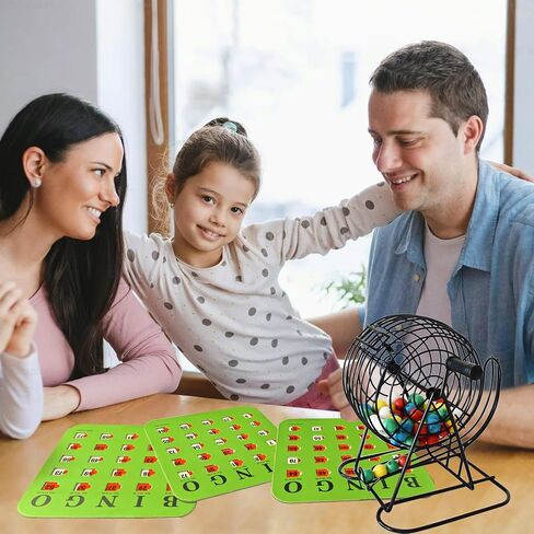 بطاقات Yuanhe Bingo مع نوافذ منزلقة - مجموعة بطاقات ألعاب Bingo للسفر قابلة لإعادة الاستخدام، 25 حزمة، أخضر in Saudi Arabia