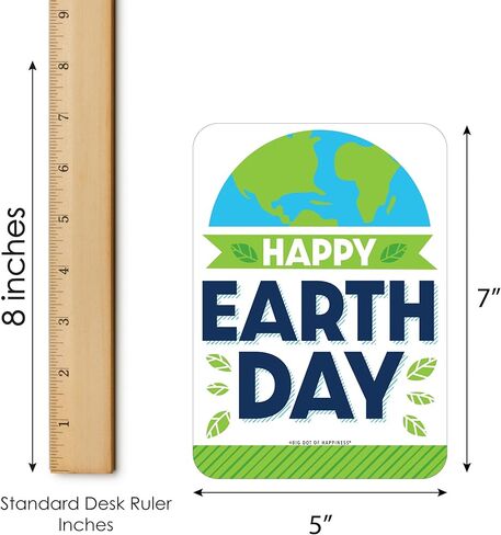 Big Dot of Happiness Happy Earth Day - بطاقات وعلامات بينجو - لعبة بينجو على شكل حفلة إنقاذ الكوكب - مجموعة من 18 قطعة in Saudi Arabia