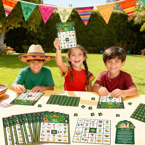 Mexico Bingo Game Cards for Cinco De Mayo Decorations, 38pcs Fiesta Bingo Games Cinco de Mayo Bingo Game Cards for Mexican Fiesta Party Decorations in Saudi Arabia