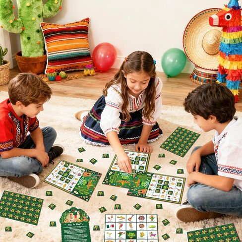 Mexico Bingo Game Cards for Cinco De Mayo Decorations, 38pcs Fiesta Bingo Games Cinco de Mayo Bingo Game Cards for Mexican Fiesta Party Decorations in Saudi Arabia
