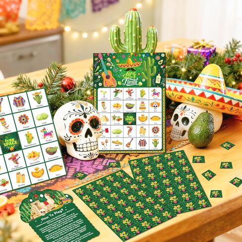 Mexico Bingo Game Cards for Cinco De Mayo Decorations, 38pcs Fiesta Bingo Games Cinco de Mayo Bingo Game Cards for Mexican Fiesta Party Decorations in Saudi Arabia