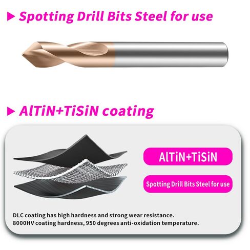 Carbide Spotting Drill Bits TiSiN Coated for Alloy Steels,Carbide Steel, Stainless Steel etc. (D12*75) in Kuwait