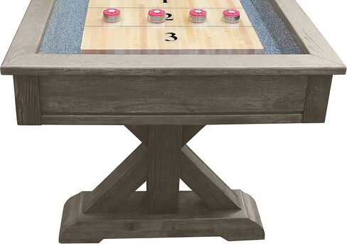 Playcraft Brazos River 14' Weathered Gray Pro-Style Shuffleboard Table in Kuwait
