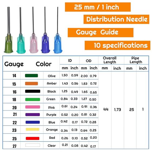 30values 104 Pieces Glue Dispensing nozzles Blunt-Nosed Needle Glue applicator, Used for applying Industrial Liquids, adhesives, Inks, perfumes, Lip glosses.0.5 inches in Kuwait