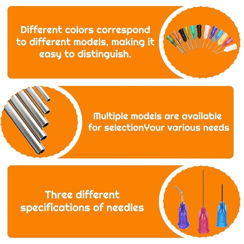 30values 104 Pieces Glue Dispensing nozzles Blunt-Nosed Needle Glue applicator, Used for applying Industrial Liquids, adhesives, Inks, perfumes, Lip glosses.0.5 inches in Kuwait