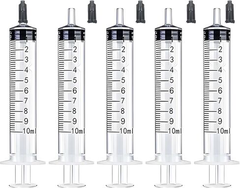 1ml Syringe with Measurement for Scientific Labs, Feeding Pets, Refilling and Measuring Liquids,Dispensing,with Cap (5PCS, 1ml) in Kuwait