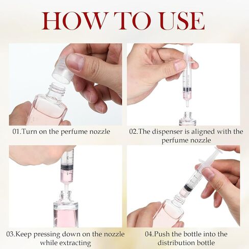 5ML Plastic Perfume Syringes Extractor Decanter Kit, 4Pcs Refillable Perfume Refill Tool with Blunt-tip Stainless Needle Tip for Ink Pen Printer Filling Dispensing Measuring in Saudi Arabia