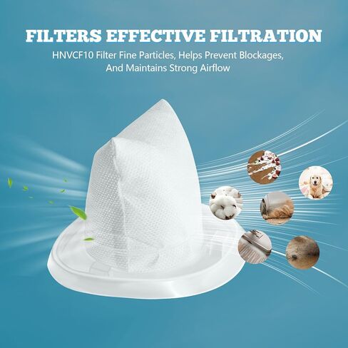 مرشحات بديلة HNVCF10 للمكانس اليدوية Dustbuster من بلاك اند ديكر HNVC215B10، HNVC115B22، HNV215B12، HNVC215BW52، HNVC115J06، HNVC115J22، HNVC115JB06، HNVC220BCZ01، HNVC220BCP07، 6 عبوات in Saudi Arabia
