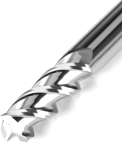 1pcs Carbide End Mill HRC55 3 Flute Aluminum Milling Cutter D6-D20 150L HSS CNC Carbide Straight Shank End Mill Cutter for Aluminum Copper Processing Metal Cutter in Saudi Arabia