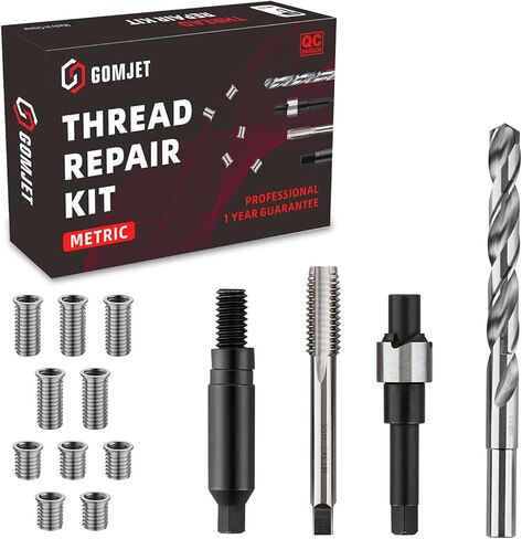 M10X1.0 Metric Thread Repair Kit, with M10X1.0X12.7MM Stainless Steel Insert Qty 10 in Saudi Arabia
