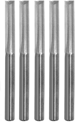 5 قطعة قاطعة طحن ذات فتحة مستقيمة مزدوجة الحواف 5 مم 6 مم 8 مم 10 مم شانك شانك كربيد اثنين من الفلوت فتحة مستقيمة لقمة التوجيه ذات نهاية مستقيمة مطحنة CNC أدوات الحفر (6 × 6 × 62 × 100 لتر) in Kuwait