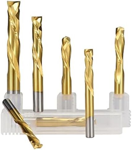 1pcs Square Nose End Mill 2 Flute UP Down CNC Router Bit 3.175/4/6/8/10mm Shank Carbide End Mill Milling Cutter in Saudi Arabia